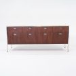 1960s Davis Allen and Gordon Bunshaft for SOM 66 inch Credenza   Cabinet in Walnut and Travertine Online