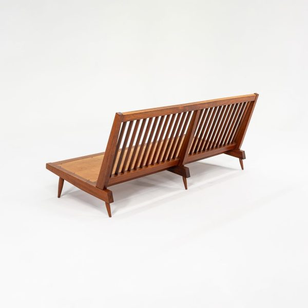 1950s Three Seat Slatted Settee Sofa by George Nakashima in Black Walnut Online now