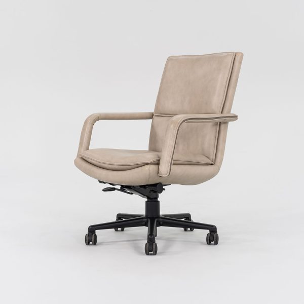 2010s Elite Desk Chair, Model 597-5 by Ed Keilhauer for Keilhauer in Beige Leather Multiple Available Online now