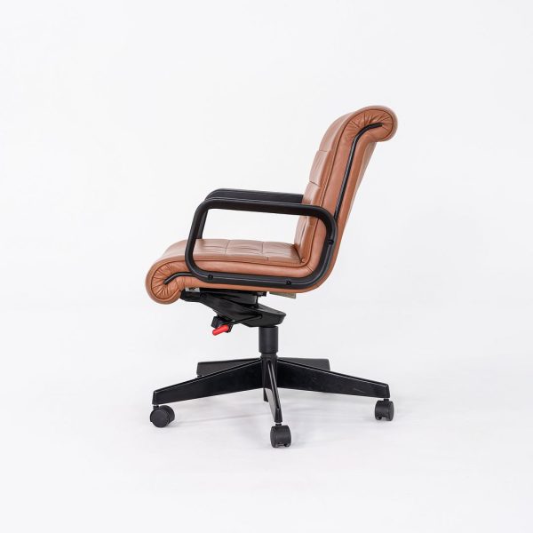 2000s Richard Sapper for Knoll Management Desk Chair in Cognac Leather 8x Available For Cheap