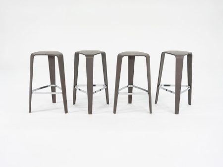 2010s Set of Four Tre Bar Stools by Jehs & Laub for Davis in Slate Oak on Sale