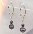 Pearl and Hematite Sterling Silver Earrings Cheap