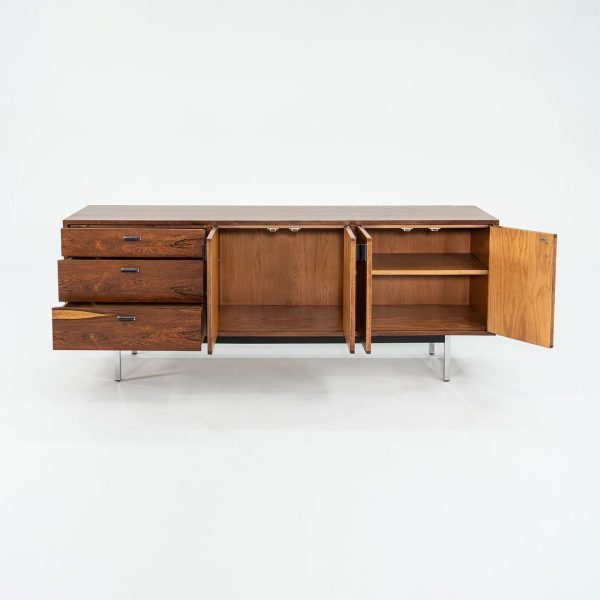 1970s Jack Cartwright for Founders Rosewood and Chrome Credenza   Sideboard Cheap