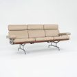 1990s ES 108 Sofa by Ray and Charles Eames for Herman Miller in Teak and Tan Leather Online now