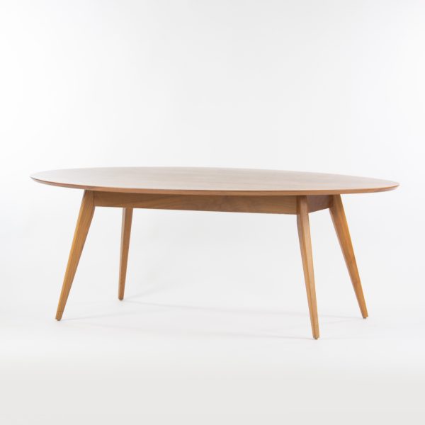 Custom Jens Risom Knoll 78 in Oval Walnut Dining Conference Table Online Hot Sale