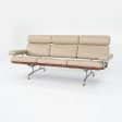 1990s ES 108 Sofa by Ray and Charles Eames for Herman Miller in Teak and Tan Leather Online now