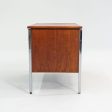 C. 1960s Oak and Chrome Two Door Cabinet   Credenza attributed to Lehigh Leopold For Sale