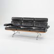 1990s ES 108 Three Seat Sofa by Ray and Charles Eames for Herman Miller in Walnut with Black Leather Supply