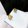 Citrine Sterling Silver Stud Earrings Hot on Sale