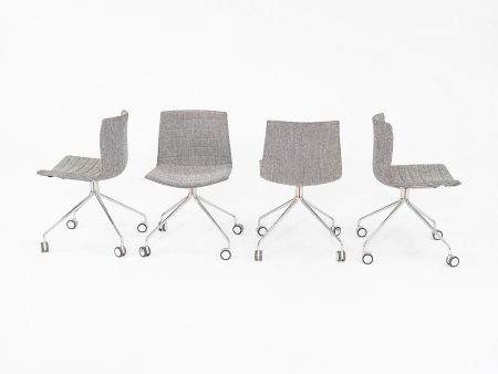 2020 Lievore Altherr Molina for Arper Catifa Armless Desk Chairs in Grey Fabric 4x Available Supply