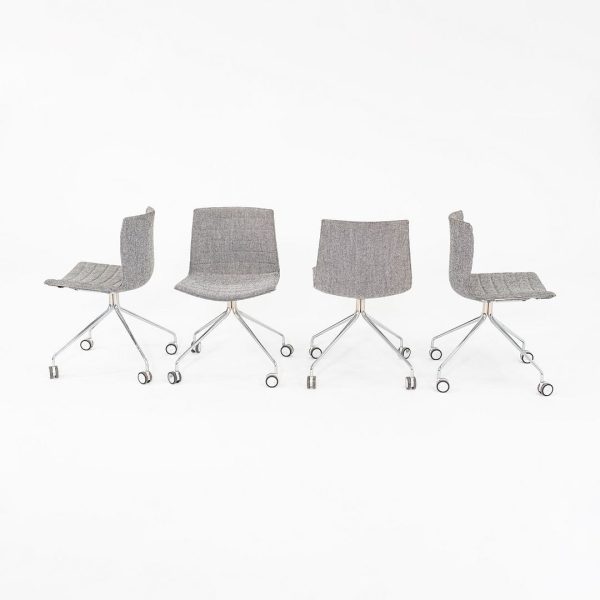 2020 Lievore Altherr Molina for Arper Catifa Armless Desk Chairs in Grey Fabric 4x Available Supply