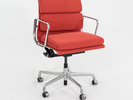 2010s Soft Pad Management Chair, EA435 by Ray and Charles Eames for Herman Miller in Red Fabric For Cheap