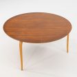 1970s Bruno Mathsson for Firma Karl Mathsson Annika Coffee Table with Round Teak Top, 37 inches Online now