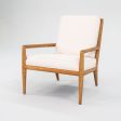 1950s T.H. Robsjohn Gibbings for Widdicomb Lounge Chair in New White Fabric Cheap