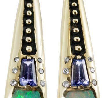 14kt Gold Tanzanite Earrings - GLC1220E Hot on Sale