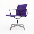 1970s Eames Aluminum Group Side Chair, EA108 by Ray and Charles Eames for Herman Miller in Purple Alexander Girard-Designed Hopsack Fabric Discount