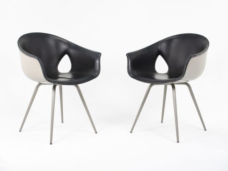 2013 Ginger Ale Chair by Roberto Lazzeroni for Poltrona Frau in Black Leather 1x Available Online Sale