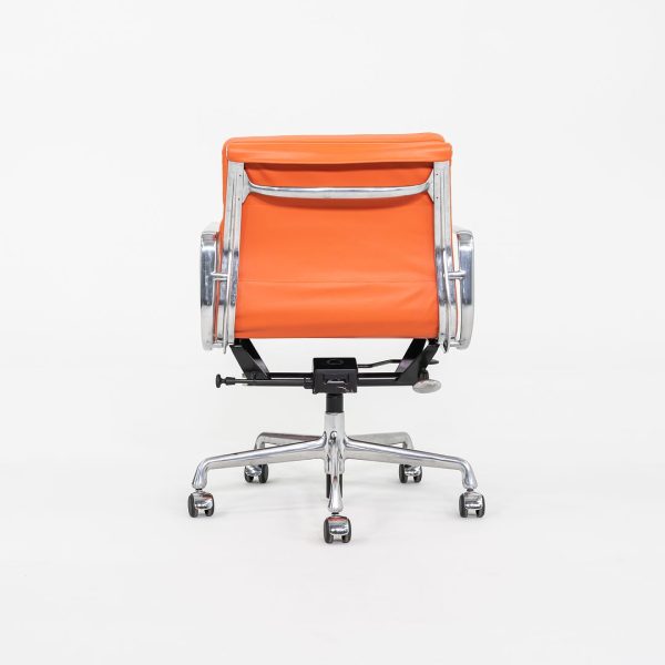 2010s Herman Miller Eames Soft Pad Management Desk Chair in Orange Leather 1x Available For Sale