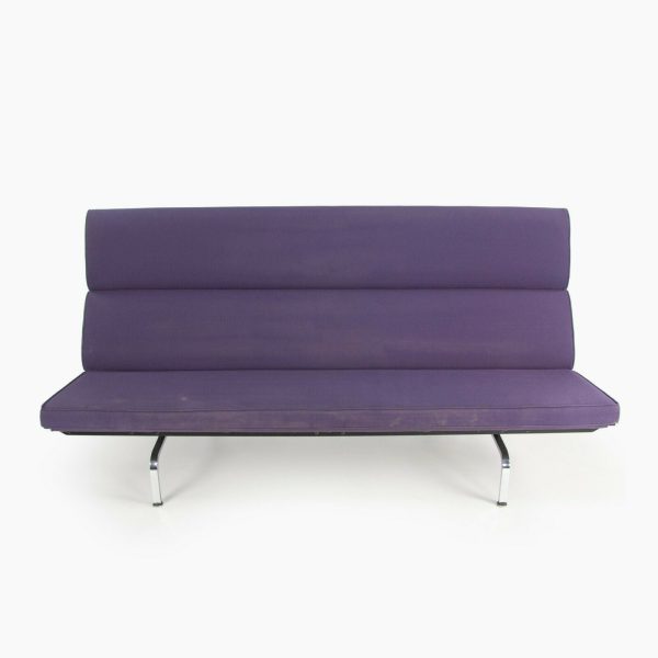 2006 Herman Miller Ray and Charles Eames Sofa Compact Purple Fabric Upholstery Supply