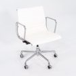 2010s Herman Miller Eames Aluminum Group Management Desk Chair in White Leather 3x Available Fashion