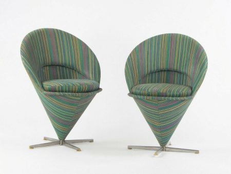 1960s Pair of Verner Panton Cone Chairs Made in Denmark for Plus-Linje Vitra Sale