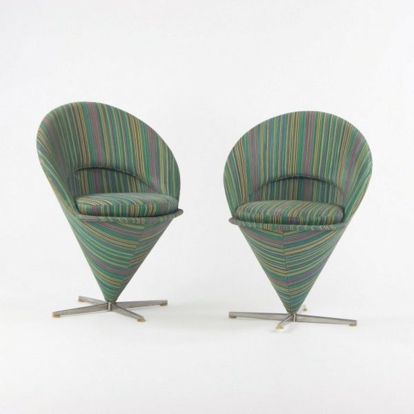 1960s Pair of Verner Panton Cone Chairs Made in Denmark for Plus-Linje Vitra Sale