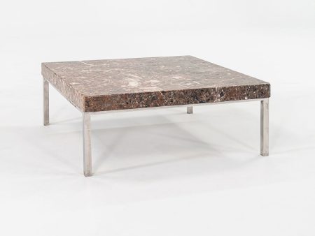 1965 Emperador Marble Coffee Table by Davis Allen and Gordon Bunshaft for SOM Design on Sale