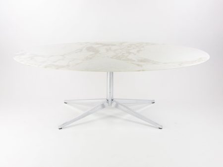 2007 Florence Knoll 78 in Calacatta Marble Dining Conference Table 1x Available Online now