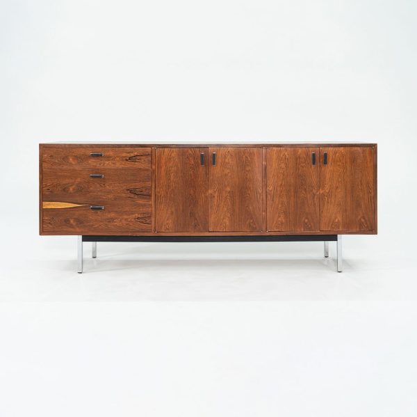 1970s Jack Cartwright for Founders Rosewood and Chrome Credenza   Sideboard Cheap