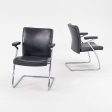 2003 Art Collection Armchair by Walter Knoll in Dark Grey Leather 16x Available For Sale