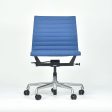 2010s Aluminum Group Management Armless Chair, EA306 by Ray and Charles Eames for Herman Miller in Blue Fabric For Discount