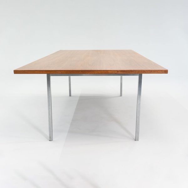 1960s Florence Knoll Walnut Dining or Conference Table with Chromed Steel Legs 34x72 in Online Sale