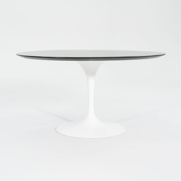 2010s Eero Saarinen for Knoll Tulip Pedestal Dining Table with 54  Ebonized Wood Top For Discount