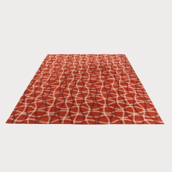 2011 Tai Ping and Edward Fields Aria I Nomad Collection Hand Tufted Wool Area Rug in Red 10 ft x 10 ft Hot on Sale