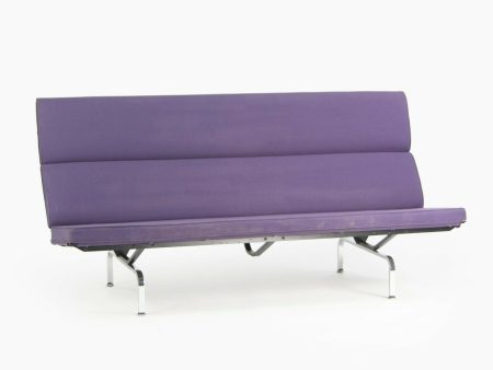 2006 Herman Miller Ray and Charles Eames Sofa Compact Purple Fabric Upholstery Supply