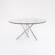 1980s Model 714 Table by Theodore Waddell for Cassina in Chromed Steel and Glass Sale