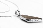 Beach Stone Sterling Silver Necklace For Sale