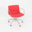 C. 2020 Lievore Altherr Molina for Arper Catifa Desk Chairs with Arms and Pnuematic Base in Red Fabric 4x Available on Sale