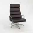 2009 Herman Miller Eames Soft Pad Lounge Chair and Ottoman in Brown Leather EA438 Fashion