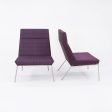 2017 Brian Graham for Martin Brattrud Inc. Fold Lounge Chairs in Architex Lotto Lila Inner Sea Fabric 8x Available Sale