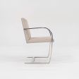 1984 Set of Six Brno Arm Dining Chair, Model 255 by Mies van der Rohe for Knoll in Fabric on Sale