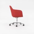 2016 Saiba Mid-Back Task Chair with Five-Star Base by Naoto Fukasawa for Geiger in Red Leather 6x Available For Sale