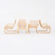 1970s Alvar & Aino Aalto for Artek   ICF 406 Lounge Chairs in Beech with Webbing 4x Available Supply