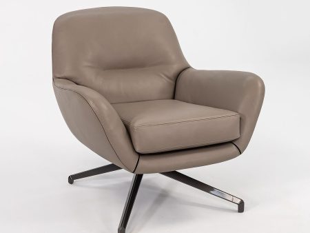 2020 Jensen Chair by Rodolfo Dordoni for MInotti in Grey   Beige Leather Online Sale