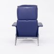 1993 Pair of Geoff Hollington for Herman Miller Lounge Chairs in Blue Leather and Aluminum Sale