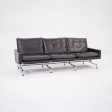 2002 PK31 Three Seat Sofa by Poul Kjaerholm for Fritz Hansen in Black Leather #2 Sale