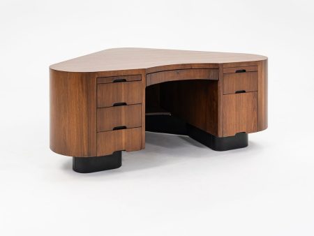 1945 Executive Desk, Model SP1110 by Frank Fletcher for Fletcher California in Walnut Supply