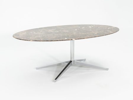 2010 Florence Knoll Dining Table   Desk in Brown Emperador Marble 78 x 48 inch For Cheap