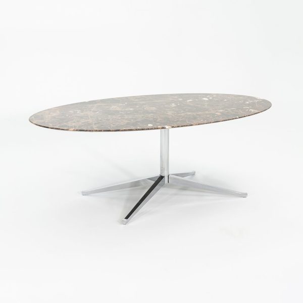 2010 Florence Knoll Dining Table   Desk in Brown Emperador Marble 78 x 48 inch For Cheap