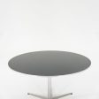 2012 Piet Hein and Arne Jacobsen for Fritz Hansen Super-Circular A825 47 inch Dining Table in Aluminum w  Black Laminate Top on Sale